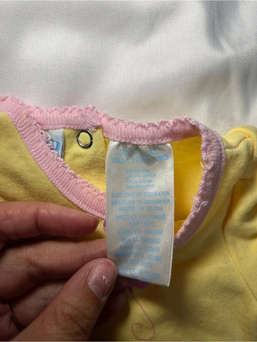 Vintage Baby Snoopy Woodstock Pink Yellow Preemie Bodysuit Rare Infant Outfit
